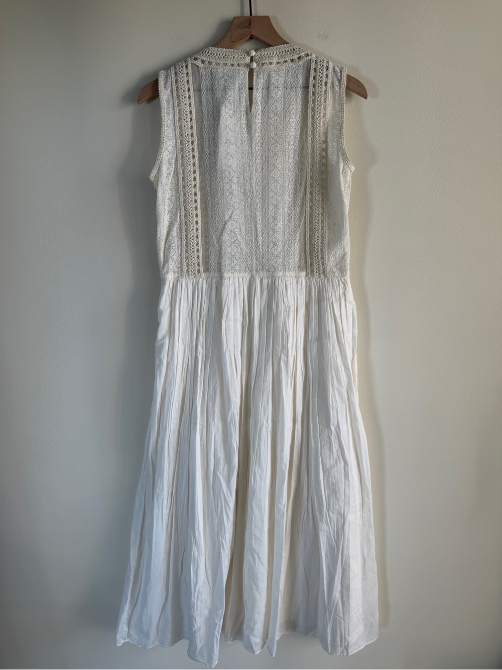 Zara ZW Collection Embroidered Lace Midi Dress Ecru Size M NWT - Picture 5 of 16